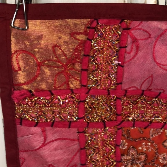 Lovely Pink, Gold Metallic Multi Medium Unique Accent Pillow Cover - Picture 2 of 4